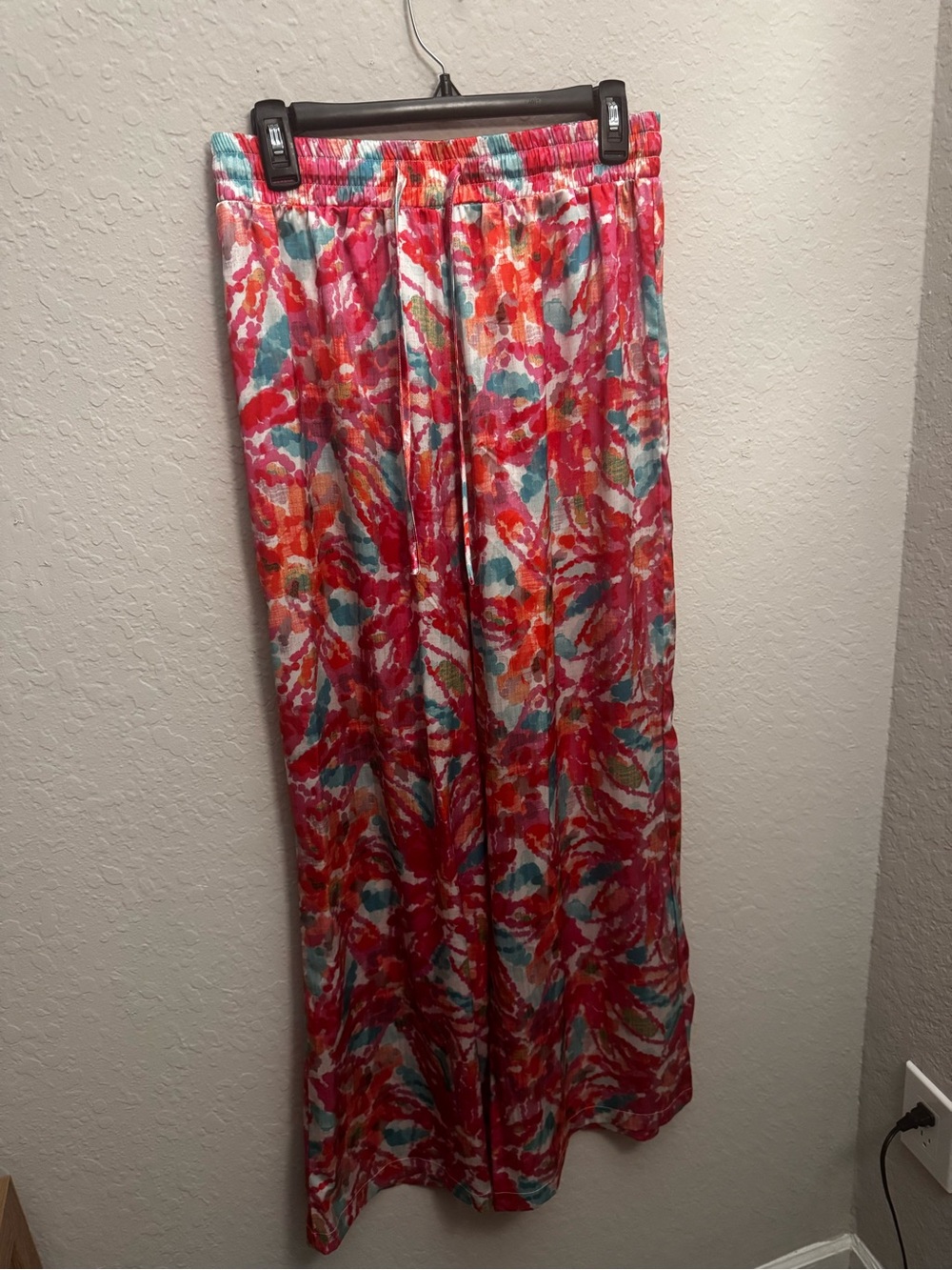 Pink Lily Multicolor Abstract Maxi Skirt - Coral, Teal, Red